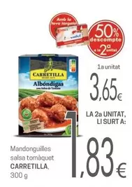 Oferta de Carretilla - Mandonguilles Salsa Tomàquet por 3,65€ en Valvi Supermercats
