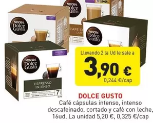 Oferta de Nescafé - Dolce Gusto/ Cafe Capsulas Intenso por 5,2€ en Hiperber