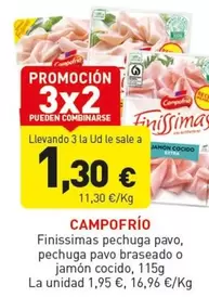 Oferta de Campofrío - Finissimas Pechuga Pavo por 1,95€ en Hiperber