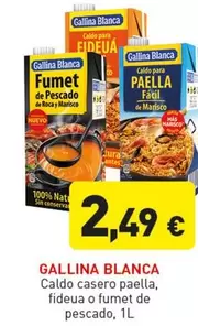 Oferta de Gallina Blanca - Caldo Casero Paella, Fideua O Fumet De Pescado por 2,49€ en Hiperber