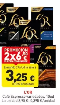 Oferta de L'Or - Café Espresso por 3,95€ en Hiperber