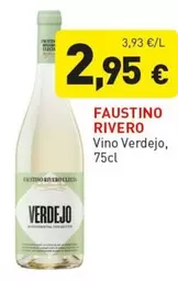 Oferta de Faustino Rivero - Vino Verdejo por 2,95€ en Hiperber