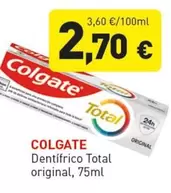 Oferta de Colgate - Dentífrico Total Original por 2,7€ en Hiperber
