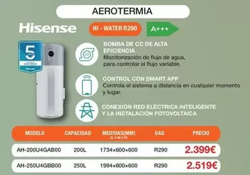 Oferta de Hisense - Hi-Water R290 por 2399€ en Expert