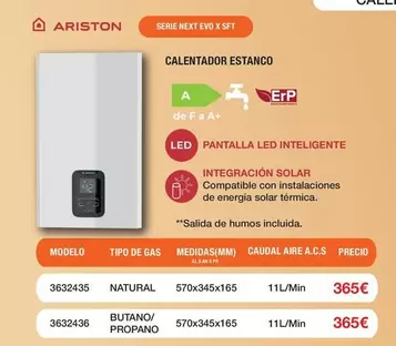 Oferta de Ariston - Calentador Estanco por 365€ en Expert