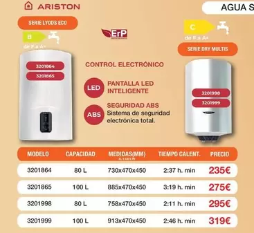 Oferta de Ariston - Serie Lyods Eco por 235€ en Expert