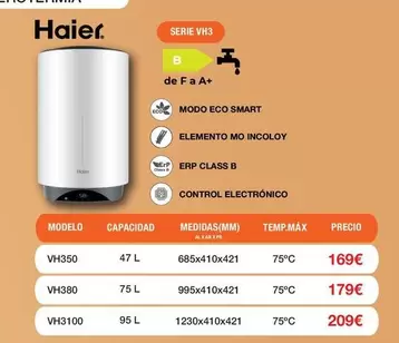 Oferta de Haier - Serie VH3 por 169€ en Expert