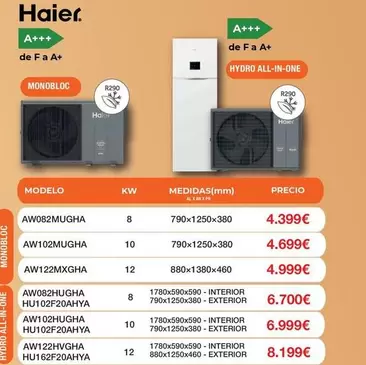 Oferta de Haier - AW082MUGHA por 4399€ en Expert