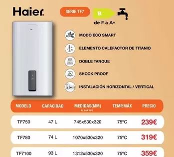 Oferta de Haier - SERIE TF7  por 239€ en Expert