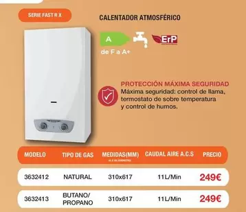 Oferta de Calentador Atmosférico por 249€ en Expert