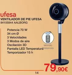 Oferta de Ufesa - Ventilador De Pie por 79,9€ en Expert