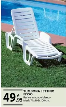 Oferta de Tumbona Lettino FISSO por 49,95€ en CMB Bricolage