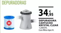 Oferta de Depuradora Cartucho Krystal Clear  por 34,95€ en CMB Bricolage