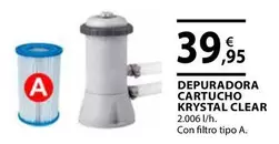Oferta de Depuradora Cartucho Krystal Clear  por 39,95€ en CMB Bricolage