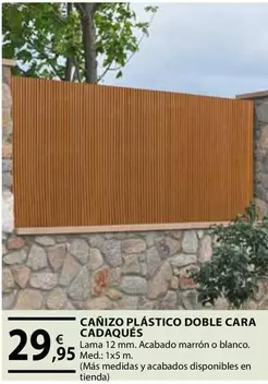 Oferta de Canizo Plástico Doble Cara Cadaqués por 29,95€ en CMB Bricolage