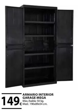 Oferta de Armario Interior Garage Mega por 149€ en CMB Bricolage