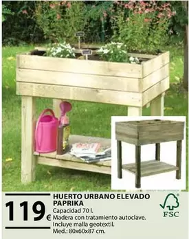 Oferta de Huerto Urbano Elevado Paprika por 119€ en CMB Bricolage