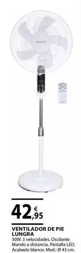 Oferta de Lungra - Ventilador De Pie por 42,95€ en CMB Bricolage