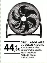 Oferta de Circulador Aire De Suelo Aidone por 44,95€ en CMB Bricolage
