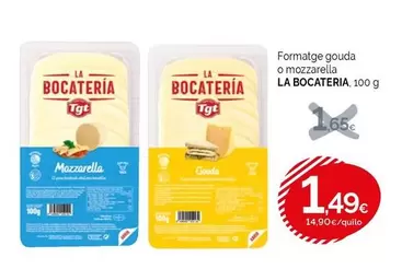 Oferta de Tgt - Formatge Gouda O Mozzarella por 1,49€ en Condis
