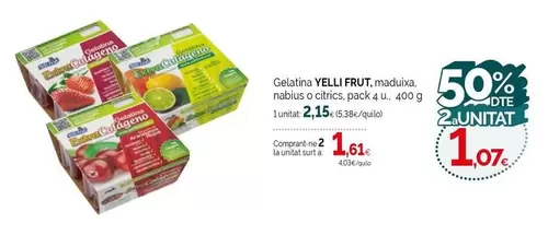 Oferta de Gelatina Frut, Maduixa, Nablus O Citros por 2,15€ en Condis