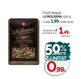 Oferta de La molisana - Fusilli Integral por 1,99€ en Condis