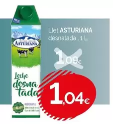 Oferta de La Asturiana - Llet Desnatada por 1,04€ en Condis