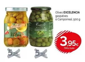 Oferta de Excelencia - Olives Gapatxes O Camporreal por 3,95€ en Condis