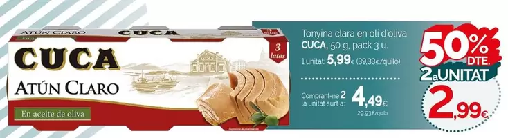 Oferta de Cuca - tomate cana en oli d'oliva por 5,99€ en Condis
