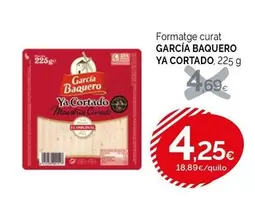 Oferta de García Baquero - Formatge Curat Ya Cortado por 4,25€ en Condis