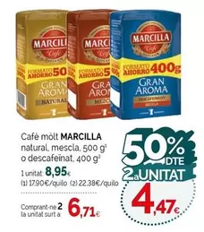 Oferta de Marcilla - Cafe Molt Natural por 8,95€ en Condis