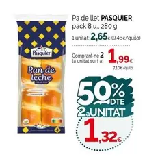 Oferta de Pasquier - Pa De Llet por 2,65€ en Condis