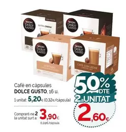 Oferta de Dolce Gusto - Cafe En Capsules por 5,2€ en Condis