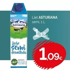 Oferta de La Asturiana - Llet Semi por 1,09€ en Condis