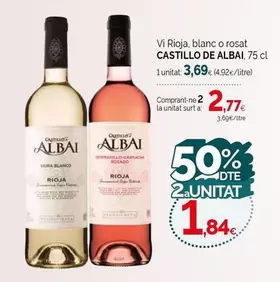 Oferta de Castillo de Albai - Vi Rioja, Blanc O Rosat por 3,69€ en Condis