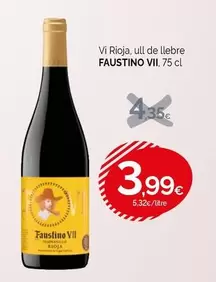 Oferta de Faustino VII - Vi Rioja por 3,99€ en Condis