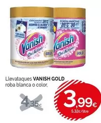 Oferta de Vanish - Llevataques Gold por 3,99€ en Condis