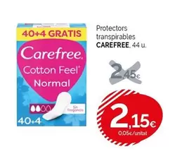 Oferta de Carefree - Protectors Transpirables por 2,15€ en Condis