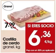 Oferta de Costilla De Cerdo por 7,99€ en Eroski