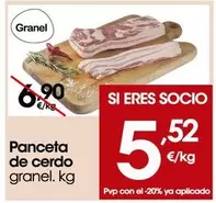 Oferta de Panceta De Cerdo por 6,9€ en Eroski