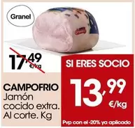 Oferta de Campofrío - Jamón Cocido Extra por 17,49€ en Eroski