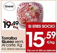 Oferta de Torralba - Queso  por 19,49€ en Eroski