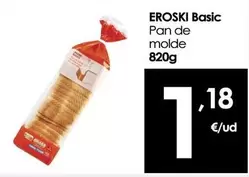 Oferta de Eroski Basic - Pan De Molde por 1,18€ en Eroski