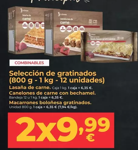 Oferta de La Sirena - Seleccion De Gratinados por 6,35€ en La Sirena