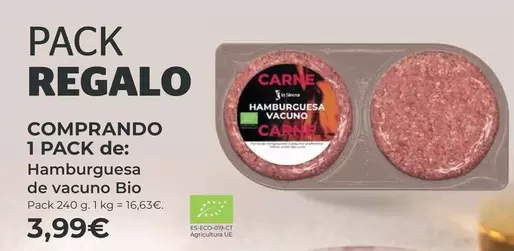 Oferta de Bio - Hamburguesa De Vacuno Bio por 3,99€ en La Sirena