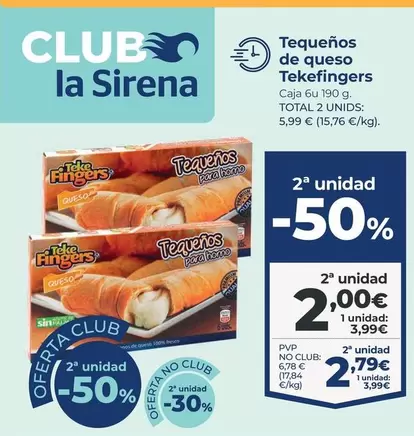 Oferta de La Sirena - Tequeños De Queso por 3,99€ en La Sirena