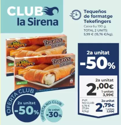 Oferta de La Sirena - Tequenos De Formatge por 3,99€ en La Sirena