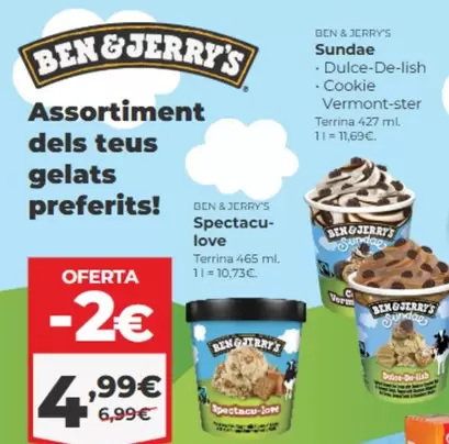 Oferta de Ben & Jerry's - Sundae por 4,99€ en La Sirena