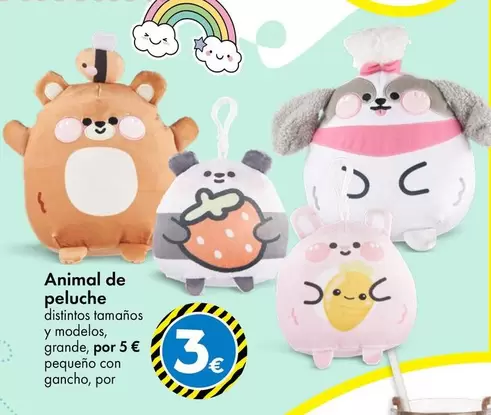 Oferta de Animal De Peluche por 3€ en TEDi