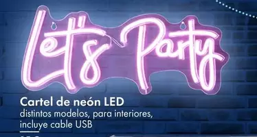 Oferta de Cartel De Neon Led por 15€ en TEDi